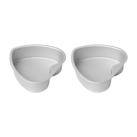 lanema 2Pieces Heart Shape Cake Pan For Professional Bakers Aluminum Nonstick Easy Releases Design Baking Moulds