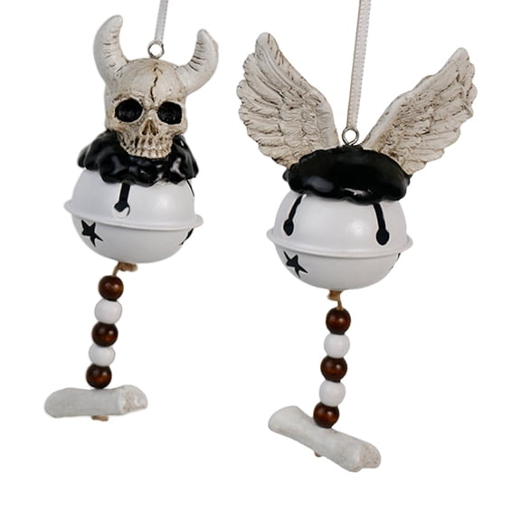 lanema 2Pieces Macabres Demons WindChime Unique Home Decoration Theme Resin Iron