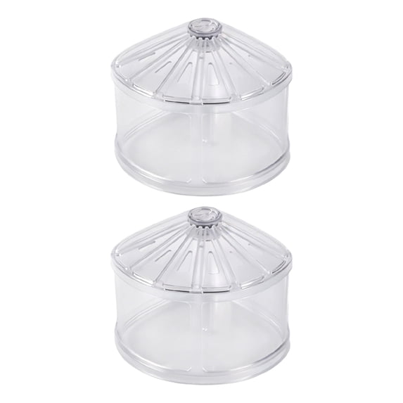 lanema 2pcs Desk Display Betta Fish Tanks for Pet Fish with Covered Top and Clear View