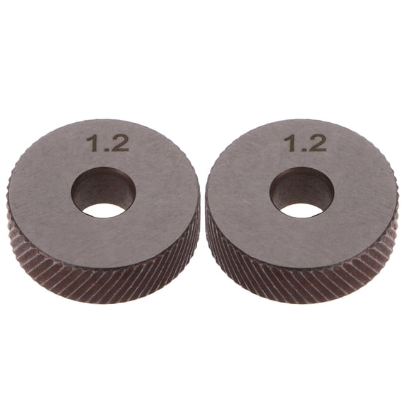 lanema 2pcs Diagonal Linear Knurl Wheels Knurling Knurler Tool 1.0/1.2/1.8/3.0mm Pitch