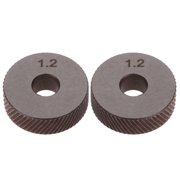 lanema 2pcs Diagonal Linear Knurl Wheels Knurling Knurler Tool 1.0/1.2/1.8/3.0mm Pitch
