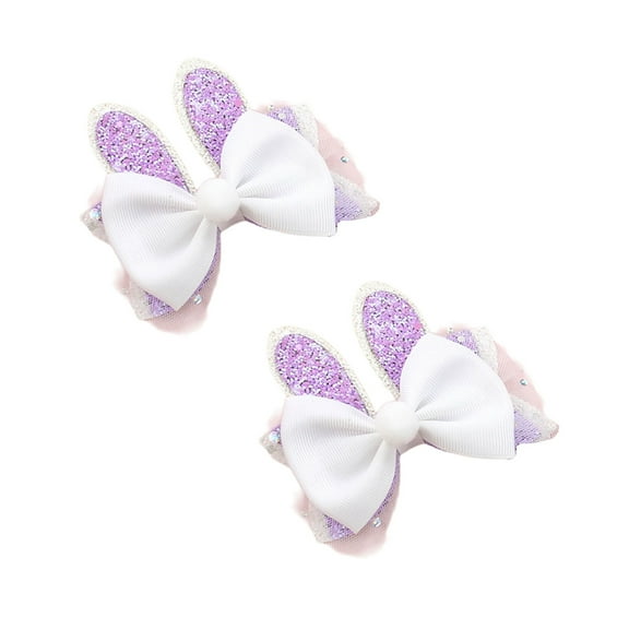 lanema 2pcs Lovely Easters Bunnies Hair Clip Comfortable Hair Pin Secure Hair Clip Suitable for Various Hairstyles