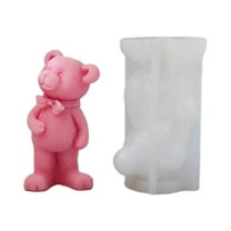 lanema 3D Little Bear Resin Mold Aromatherapy Candle Mold Animal Epoxy Mold for Resin Casting Home Decor Candle Making Mold