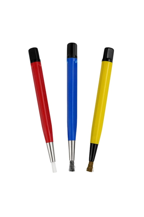3Pcs Fiberglass Scratch Brush Pen Jewelry Watch Coin Cleaning Electronic Application Removing Rust and Corrosionrd