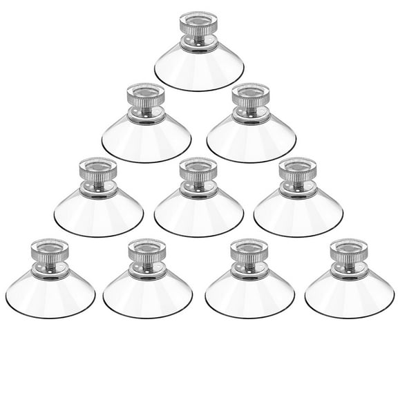 lanema 4/10Pcs M4 Screw Transparent Suction Cup Clear Plastic Sucker Hooks Replacement Fit for Glass Table Tops Storage Tools