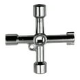 thumbnail image 1 of lanema 4 Way Key Cross Key Wrench Multi-Functional Cross Key for Plumbers Cabinet, 1 of 12