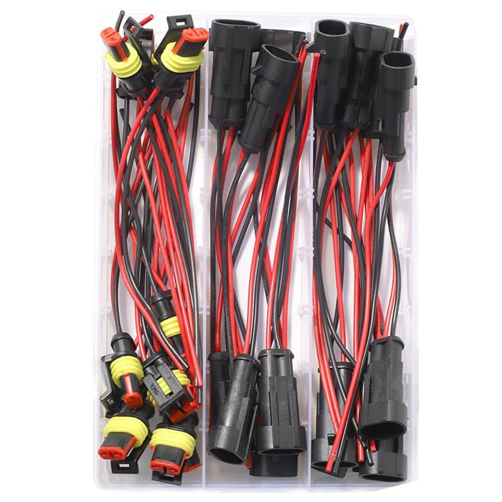 lanema 40pcs 2Pin Wire Connectors Waterproof Easy Plugs Upgrades for Car Electronics