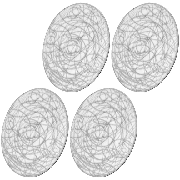 lanema 4PCS Premium PVC Coasters Decorative Gold Foils Pattern Nonslip Heat Resistant