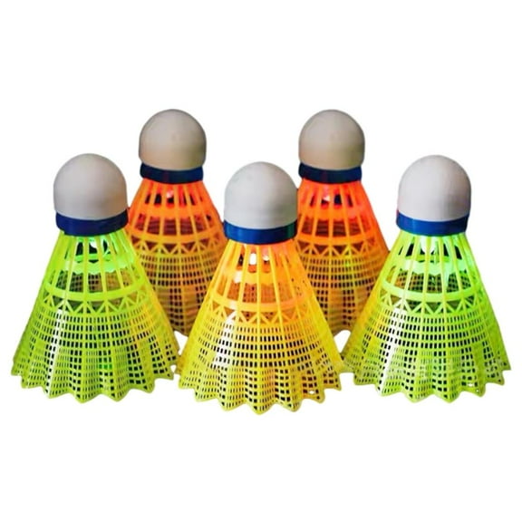 lanema 4Pcs Sports Training LED Badminton Ball Badminton Shuttlecock Nylon Lighting Shuttlecocks for Indoor Activities