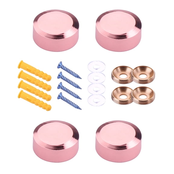 lanema 4Pieces Practical Sturdy Brass Rose Gold Mirror Mounting Screws Easy Installation for Interior Designers and Enthusiasts