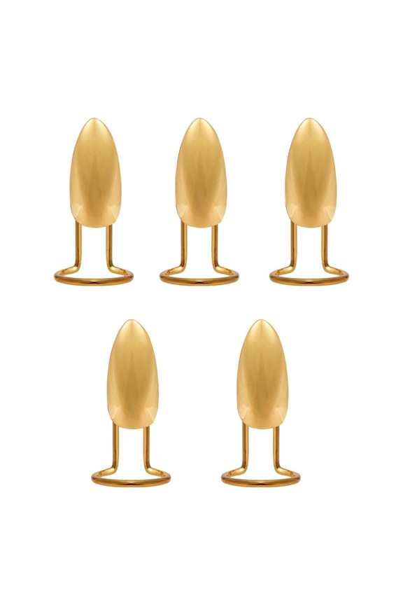 5 Pieces Of Mechanical Fashion Wearable Nails for Trendsetters Adjustable Copper Rings Fashionable Finger Wear Jewelry