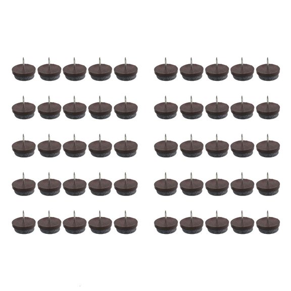lanema 50 Pcs Antiscratch Furniture Chair Leg Feet Wood Floor Protectors Felt Nail-on Slider Glides Pad Furniture Hardware