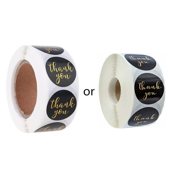 lanema 500pcs Round Thank You Stickers Seal Labels Wedding Party Scrapbooking Package Sticker