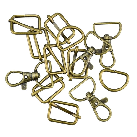 lanema 50Pieces Swivels Snap Hook Set, Including Metal Drings, Triglide Slide Buckles
