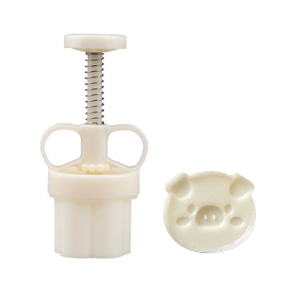 lanema 50g Cute Pig Shape Pastry Moulds Mooncake Molds Mooncake Mould Hand Pressure Plastic Material Baking Accessories Tools