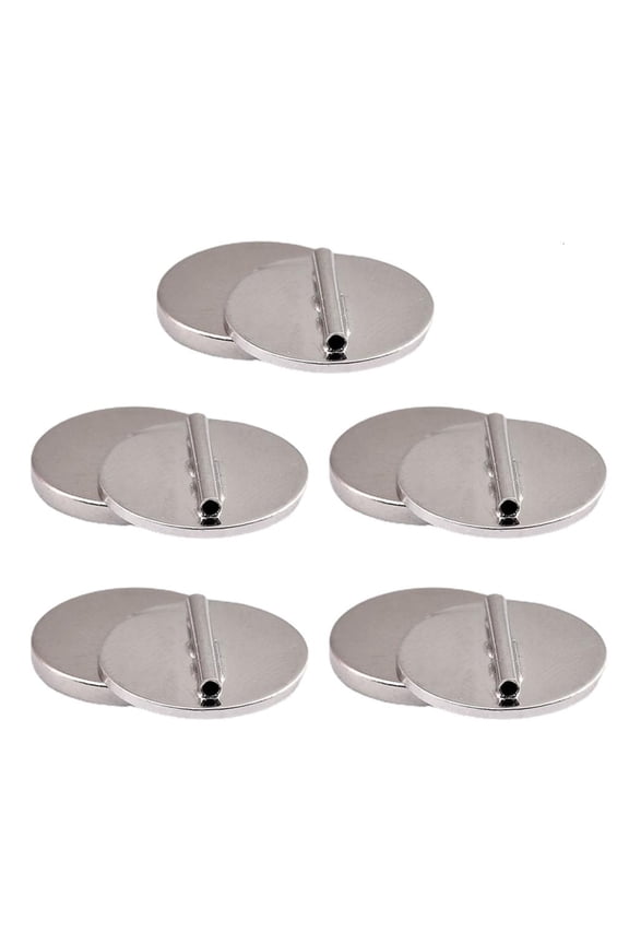 5Pcs Multi-Use Brooch Pin Converter Name Badge Magnet Clasp Fastener Metal Pin Brooch Converter