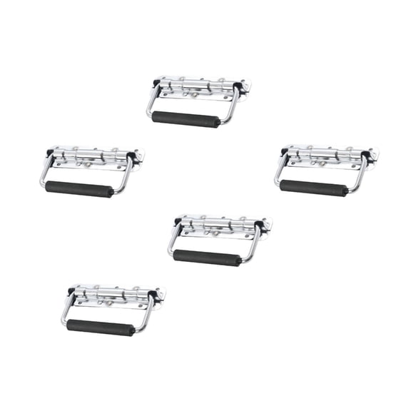 lanema 5pcs Spring Loaded Crate Handles Metal Folding Handles for Cabinets & Suitcases