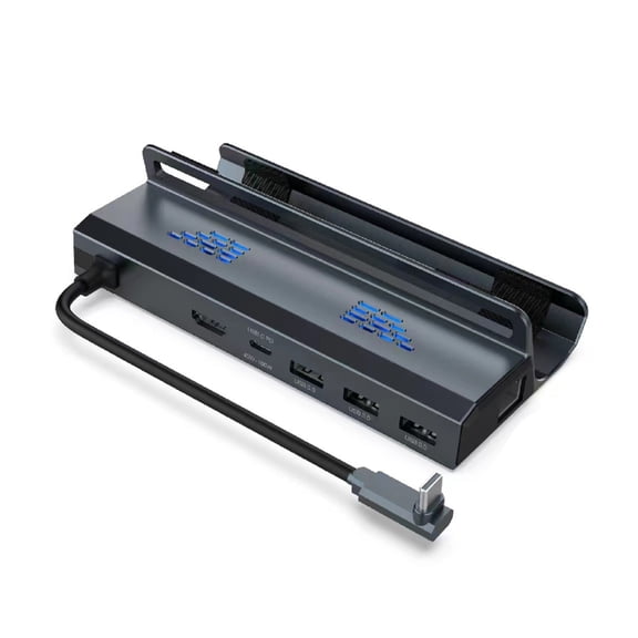 lanema 6-in-1 Docking Station for Steam Deck with RJ45 Port HDMI-compatible 2.0 4K@60Hz