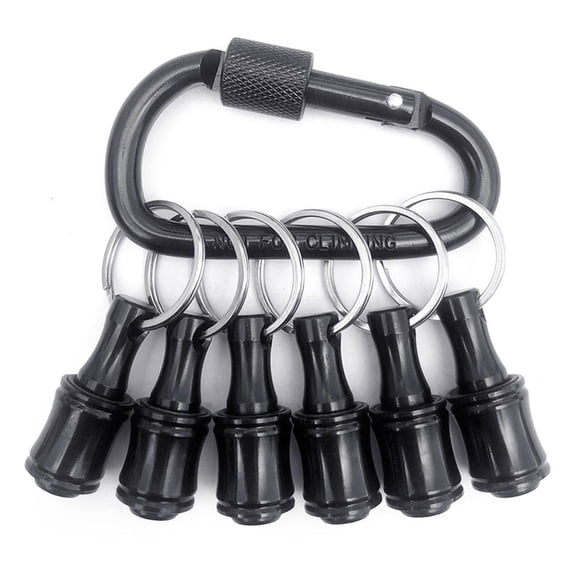 lanema 6Pcs Screwdriver Bit Holder Keychains With Carabiner 1/4 HexShank Quick Releases Extension Screw Adapters