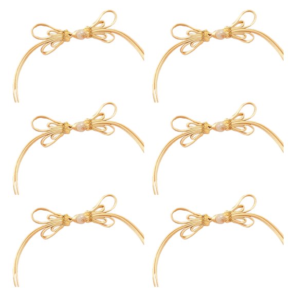 lanema 6Pcs Adjustable Cheongsam Button Ornament With Beads For Wedding Party Outfits