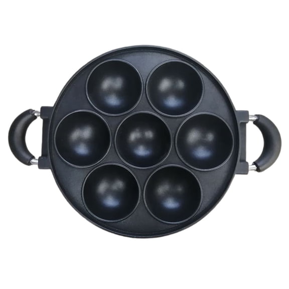 lanema 7-Hole Cast Stuffed Pancake Pan Cake Accessories Baking Basket Plate Kitchen Cooking and Baking Tool