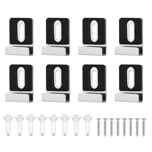 lanema 8Pcs Wall Mirror Holders Sturdy Steel Clip for Frameless Mirror Attachment