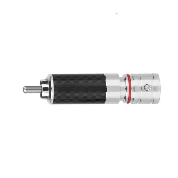 lanema 8mm Carbon Fiber Rhodium Sound Connector Male Plug for Headphone And Speaker Use