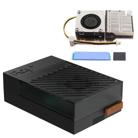 lanema ABS & Metal Pi 5 Case with Build In Cooling Fan Easy Installation ABS & Metal Case