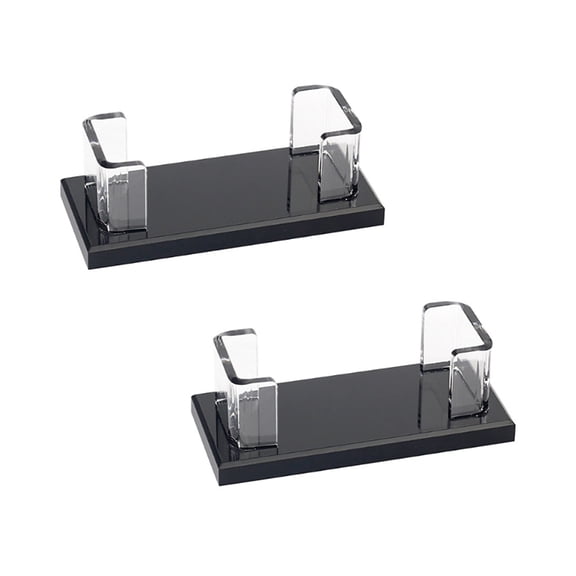 lanema Acrylic Business Card Display Stand Holder Black Base for Desk Name Card Container For Business Professionals