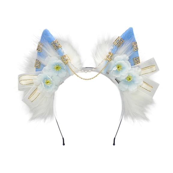 lanema Adjustable Plush Foxes Wolf Ears Headbands For Themed Event Family Gatherings