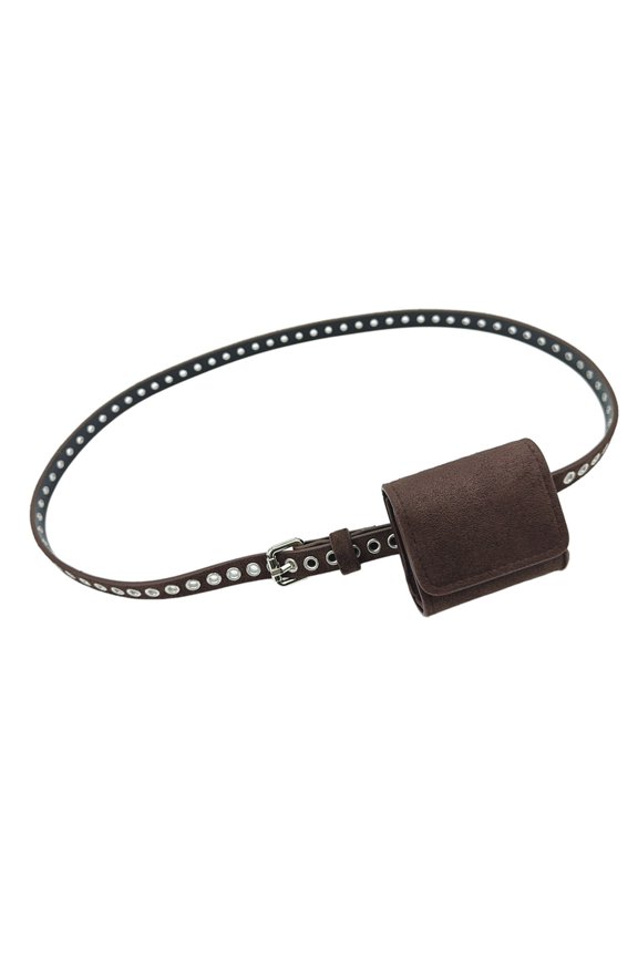 Adjustable Skinny Waist Strap with Large Eyelet Women Modern Waist Pack Belt