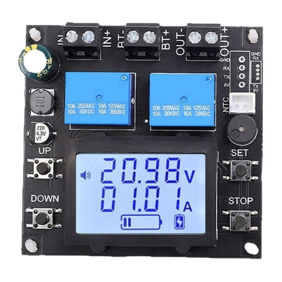 lanema Adjustable Voltages Cutoff Module LCD Display Delay Time Emergency Stop 10V-110V