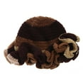thumbnail image 1 of lanema Adult Crochet Bucket Hat Handmade Ruffled Brim Fisherman Hat Windproof Hat, 1 of 13