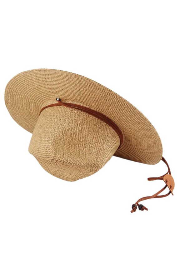 Adult Hand Weaving Beach Hat Wide Brims Straw Hat Spring Beach Getaways Sun Hat