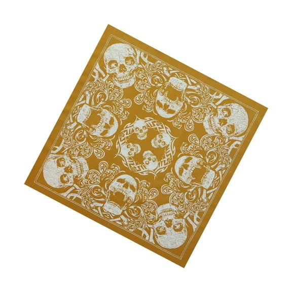 lanema Adult Unisex Cycling Neckerchief Western Skull Print Bandannas for Street Dance