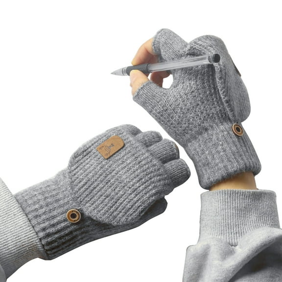 lanema Adult Warm Half Finger Gloves Fingerless Mittens Offices Indoor Working Mittens