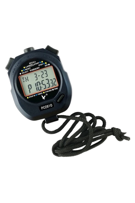 Advanced Digital Timer with 10 Programmable Memory Functions and Clear Double Screen Sports Chronometers for Athletes