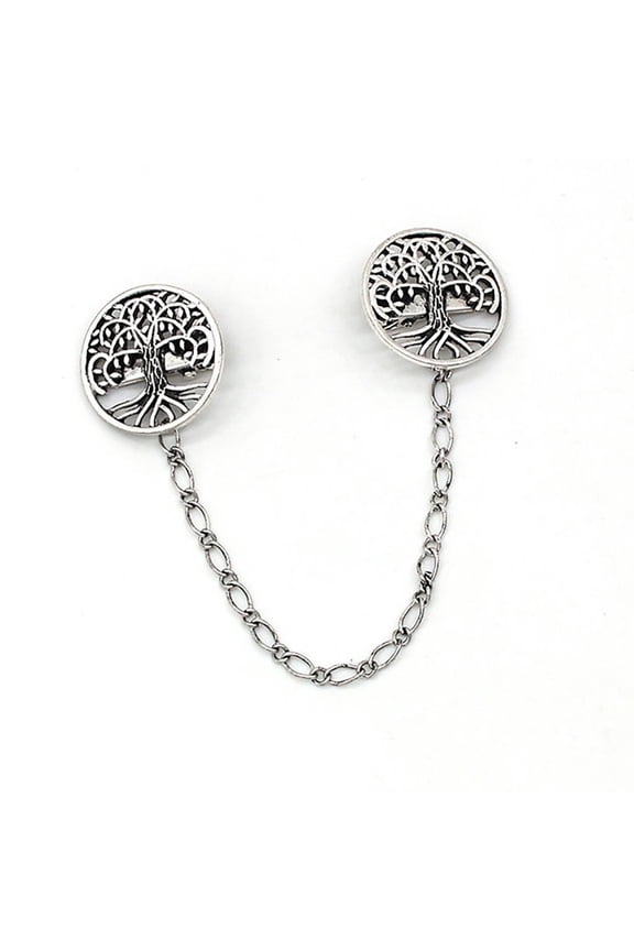 Alloy Sweater Chain Clip Fashionable Cardigan Brooch Pin Clothing Fastener Elegant Outfit Accessory for Fashion Lovers