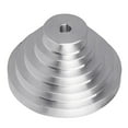 thumbnail image 1 of lanema Aluminum A Type 5 Step Pagoda Pulley Wheel 150mm Outer Diameter 14mm to 28mm Bore for V-shaped Timing Belt, 1 of 14