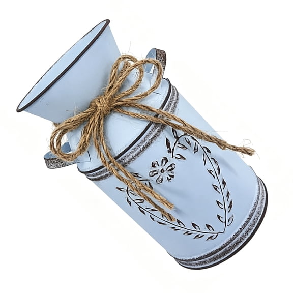 lanema Antique Farmhouse Milk Can Flower Vases Iron Decorative Jugs Pitcher With Handle For Living Room Office Balconies Decors