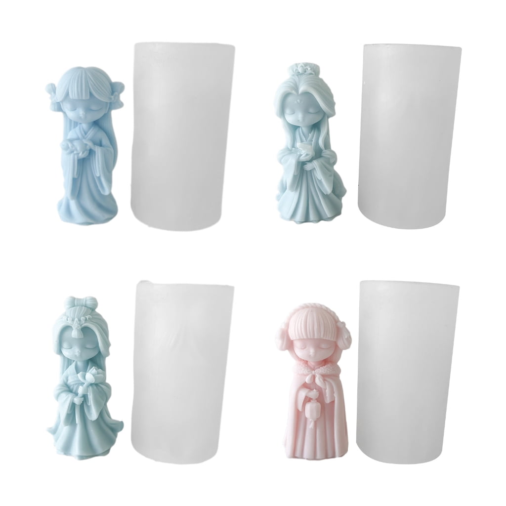 lanema Aromatherapy Candle Mold Girls Epoxy Resin Casting Mold for DIY-Home Decors