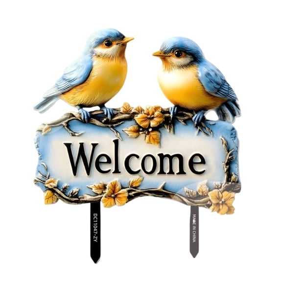 lanema Artistic Garden Stake PVC Ground Stakes Welcome Sign Address Plaques Home Decors