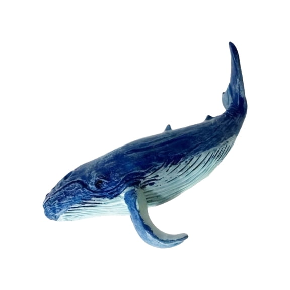 lanema Artistic Hand Painted Whale Figurine Sculpture Durability Resin Craft For Poolside Decoration And Garden Backyard Accent