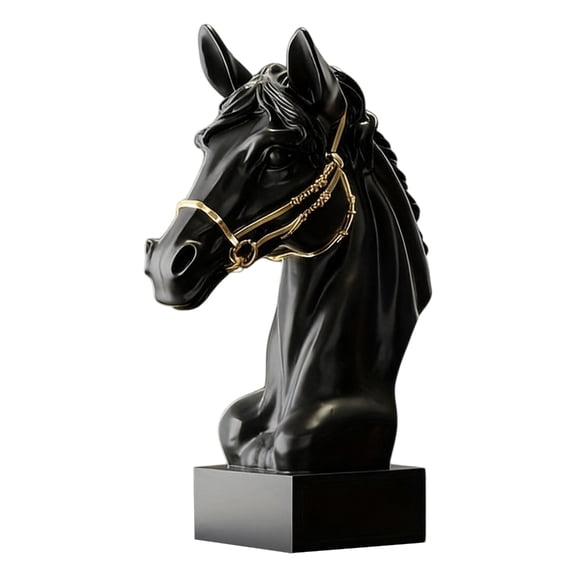 lanema Artistic Horse Head Design Sculpture Premium Resin Construction Statue Display