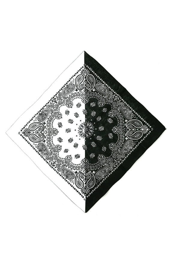 Bandana Kerchief Hip Hop Colorblock Paisley Print Hair Band Neck Scarf Headwear