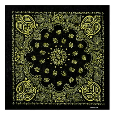 lanema Bandana Square Scarf Ethnic Retro Paisley Headband Wrap Handkerchief for Unisex