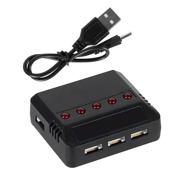 lanema Battery 3.7V 500mAh LiPo Battery and 5 In 1 USB Charger For H107C H107L U816