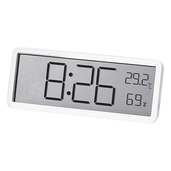 lanema Battery Operated Digital Wall Clock with Clear Display Of Temperature and Date, Auto DST, for Living Space