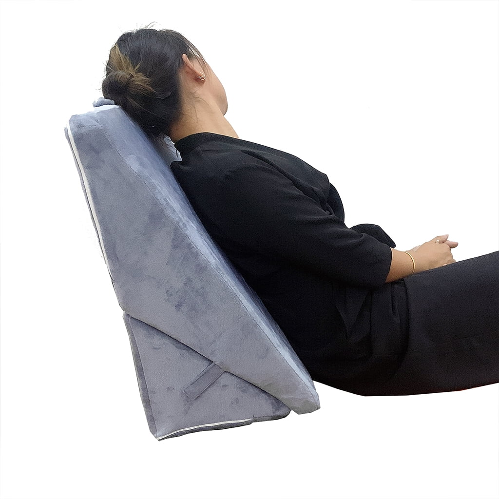 lanema Bed Wedge Pillow for Sleeping, Memory Foam Top Adjustable Folding Incline Cushion, Elevated Support Triangle Pillow