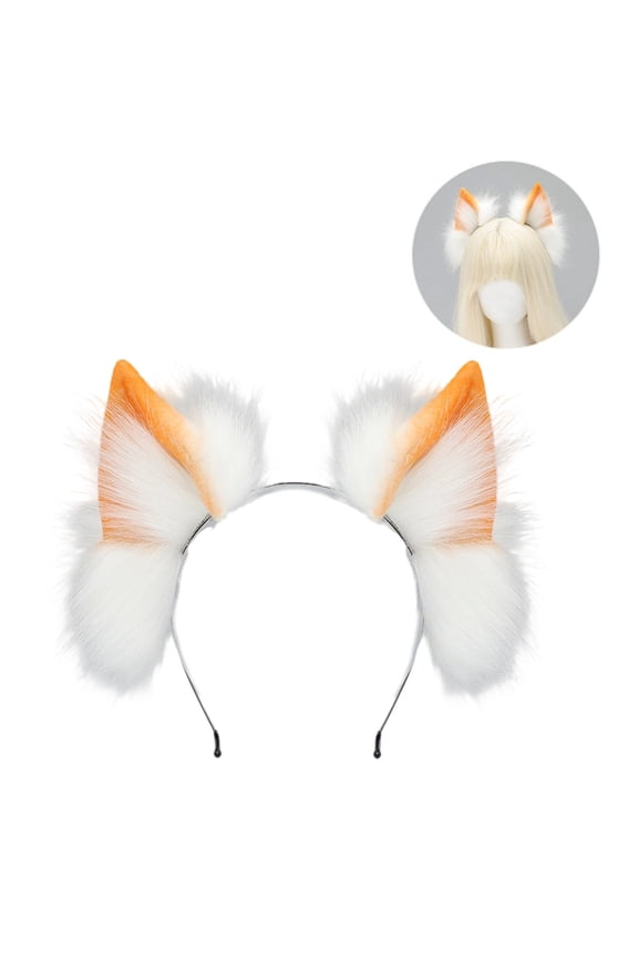 Bendable Wolf Ear Hairband Roleplay Accessory Soft Faux Furs Headpiece For Women